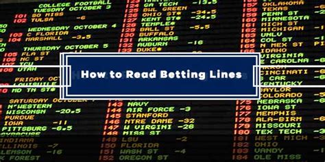 how to read betting lines - different betting odds